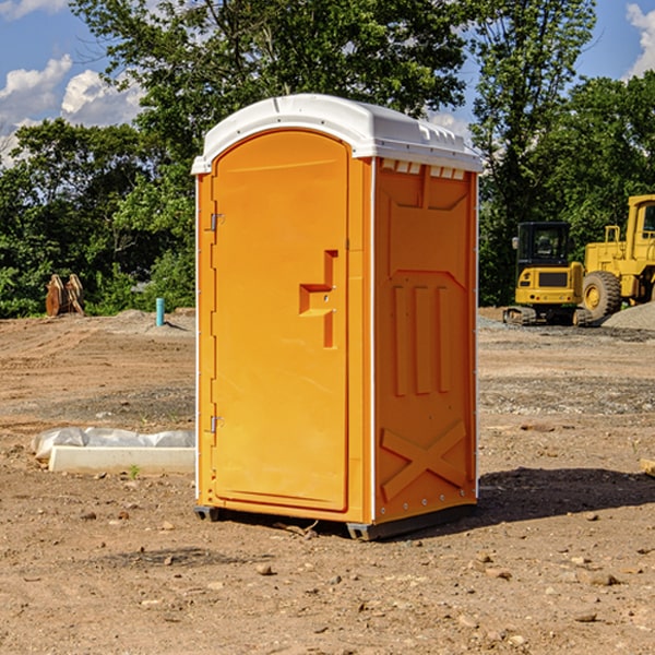 how often are the porta potties cleaned and serviced during a rental period in Bruce MS